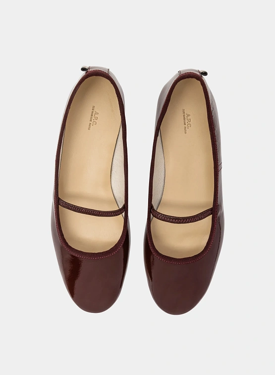Женские балетки A.P.C. Swan Ballet Flats Wine