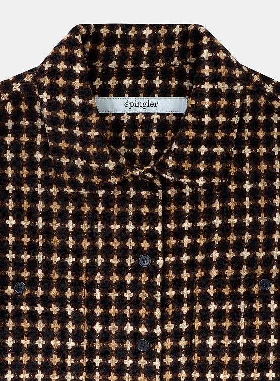 Рубашка EPINGLER Pocket Box Jacquard Brown