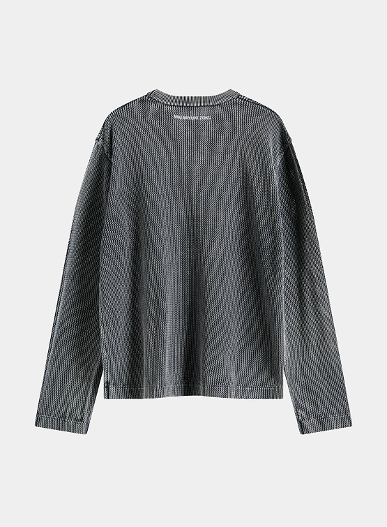 Лонгслив MKI MIYUKI ZOKU Pigment Black Loose Gauge L/S