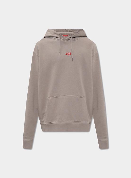 Худи 424 Logo-Embroidered Grey