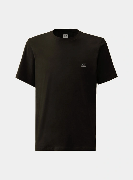 Футболка C.P. Company 30/1 Jersey Logo Patch Black