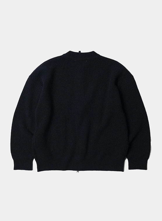 Navy zip up cardigan sale