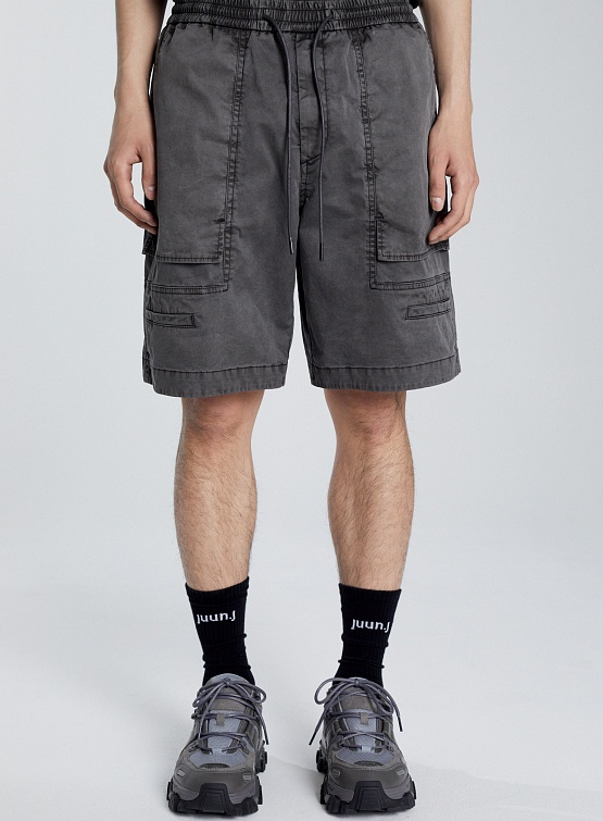 Шорты JUUN.J E-Band Flap Short Pants Gray