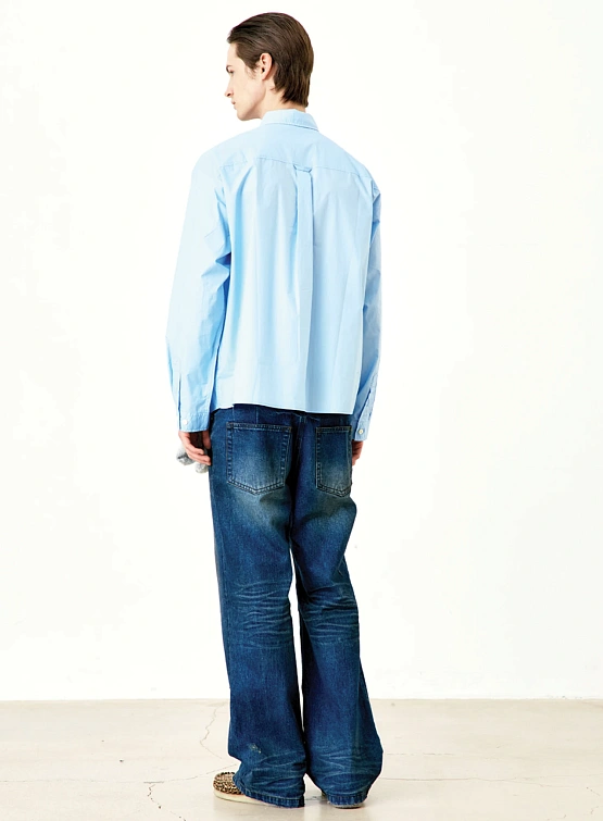 Рубашка COOR Paper Cotton Shirt Light Blue