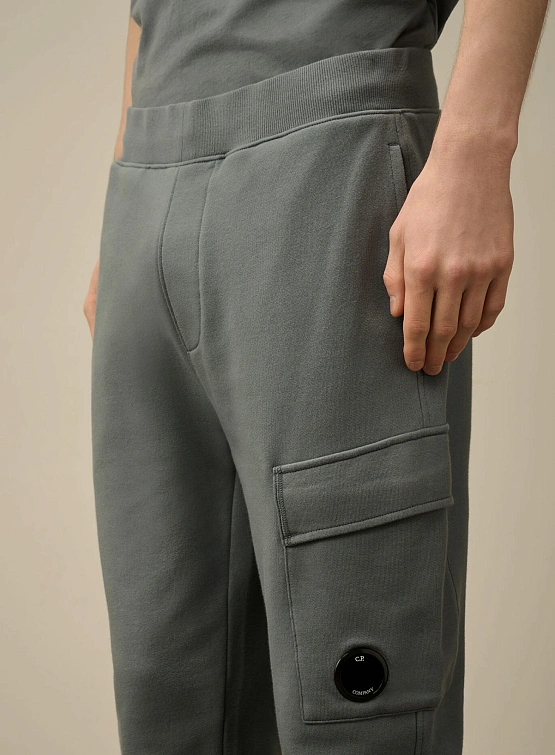 Брюки C.P. Company Diagonal Raised Fleece Lens Stormy Weather