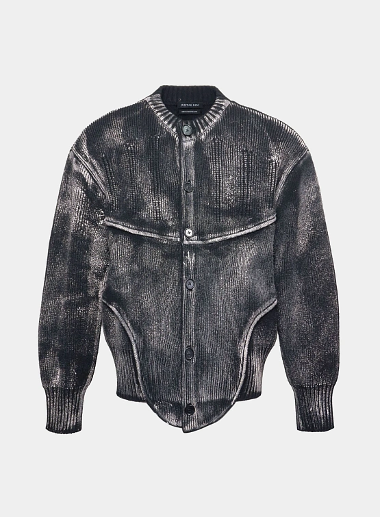 Кардиган JUNTAE KIM Painted Corset Knit Black