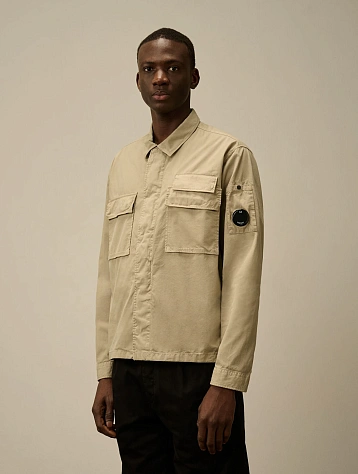 Рубашка C.P. Company Organic Gabardine Utility Vintage Khaki