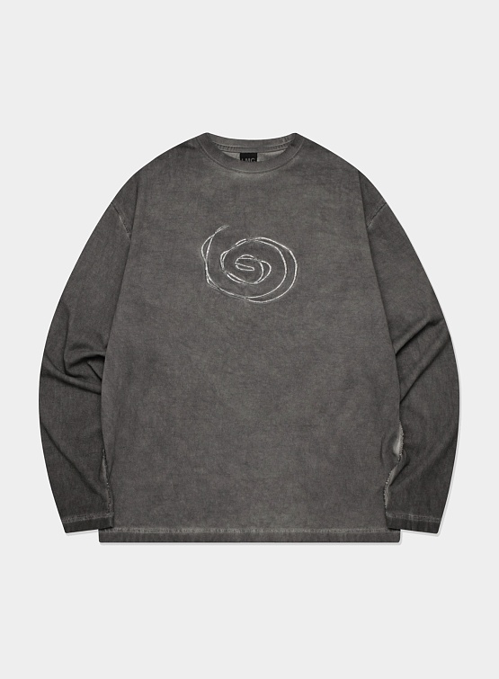 Лонгслив LMC Overdyed Spiral Long Slv Tee Black
