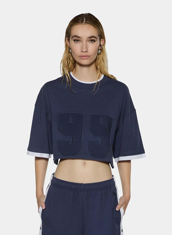Женская футболка Ksubi 99 Boyfriend Cropped Blue