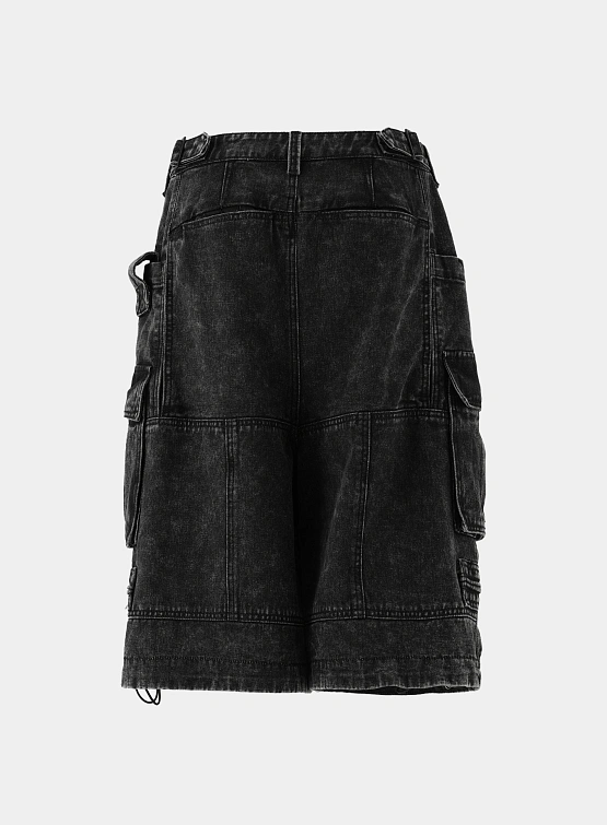 Шорты JUUN.J Panelled Denim Shorts Black