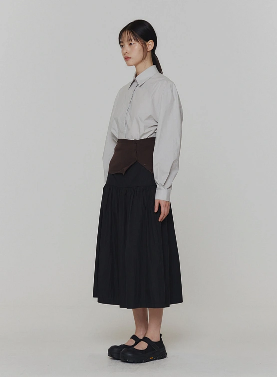 Рубашка AMOMENTO Square Pocket Oversized Shirts Grey