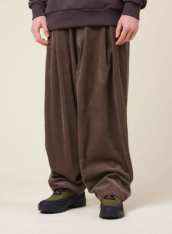 Брюки MERELY MADE Premium Dual Fabric Contrast Wide Cocoa Brown