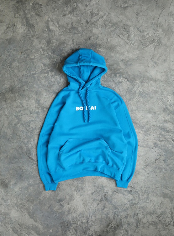 Худи BONSAI Drawstring Logo Hoodie Azure