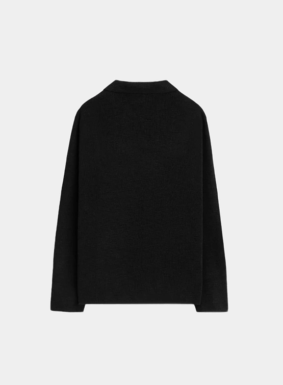 Рубашка-поло Stampd Ribbed Knit LS Polo Black