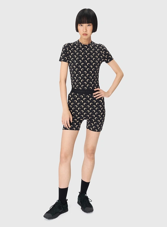 Женские шорты Marine Serre Recycled Moon Jersey Mini Inverse Tan