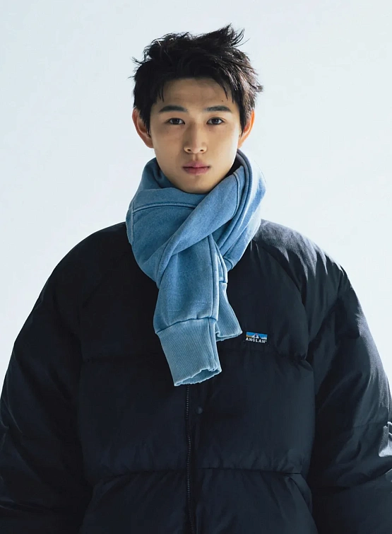 Шарф ANGLAN Denim Washed Sleeve Muffler Denim