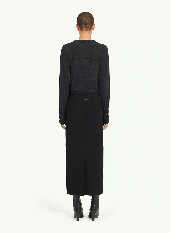 Женская юбка MM6 Maison Margiela Long Wool Black