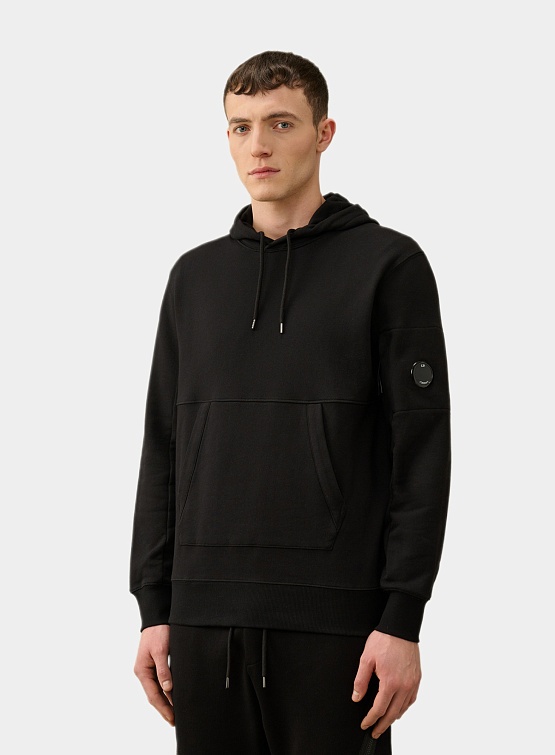 Худи C.P. Company Diagonal Raised Fleece Black