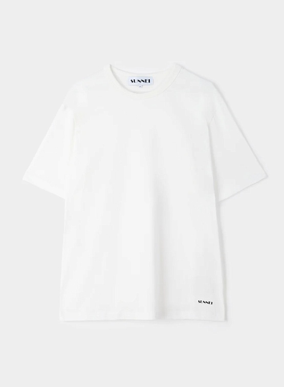 Футболка Sunnei Classic Small Logo Print Off White