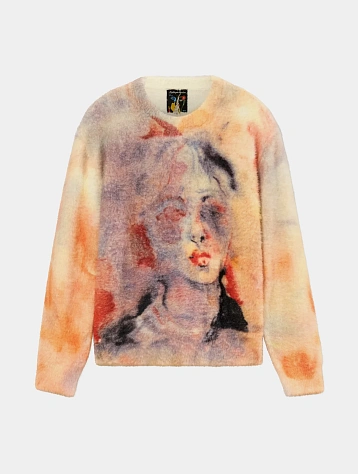 Свитер KidSuper Watercolor Face Mohair Multi
