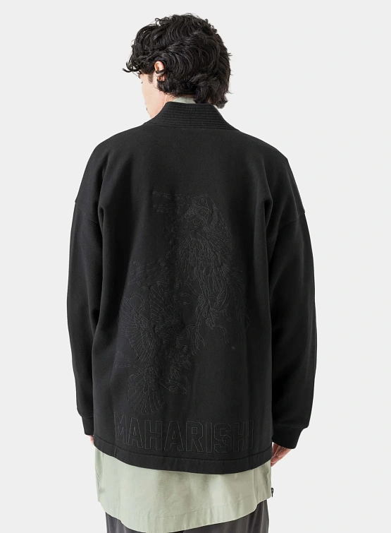 Кимоно MAHARISHI 1495 Crow & Heron Sweat Kimono Black