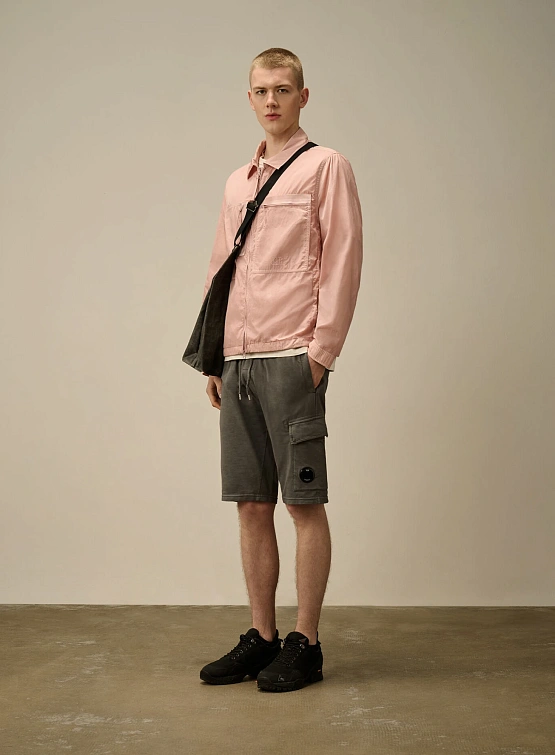 Шорты C.P. Company Light Fleece Cargo Lens Smoked Pearl