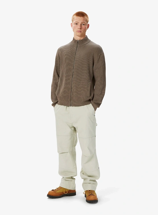 Кардиган thisisneverthat Washed Full Zip Cardigan Grey