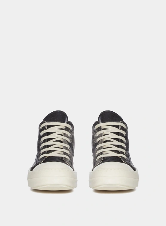 Кеды RICK OWENS DRKSHDW Concordians Low Washed Foil Black/Milk