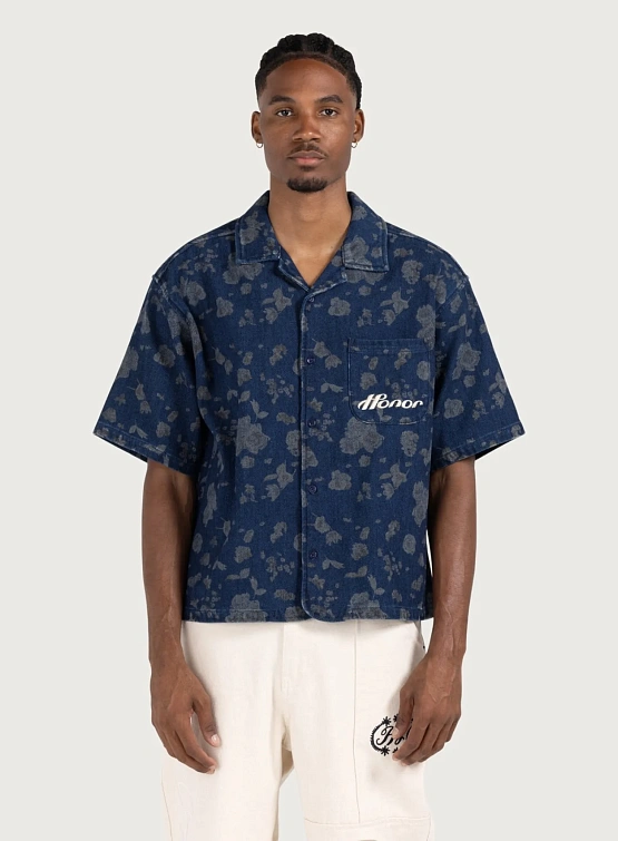 Рубашка HONOR THE GIFT Indigo Floral Camp Blue