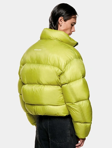 Пуховик MKI MIYUKI ZOKU Translucent Funnel Neck Bubble Chartreuse