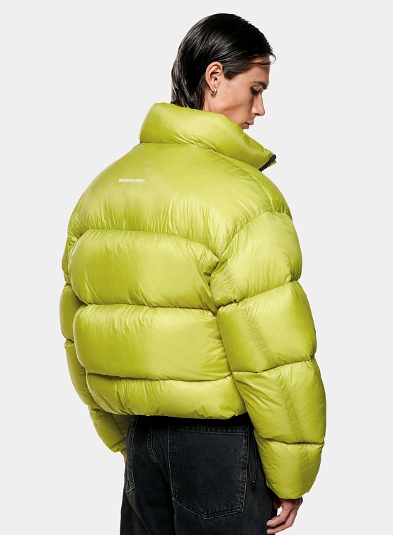 Пуховик MKI MIYUKI ZOKU Translucent Funnel Neck Bubble Chartreuse