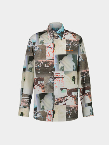 Рубашка Bluemarble Oversized Poplin Shirt With ''Space Memory"