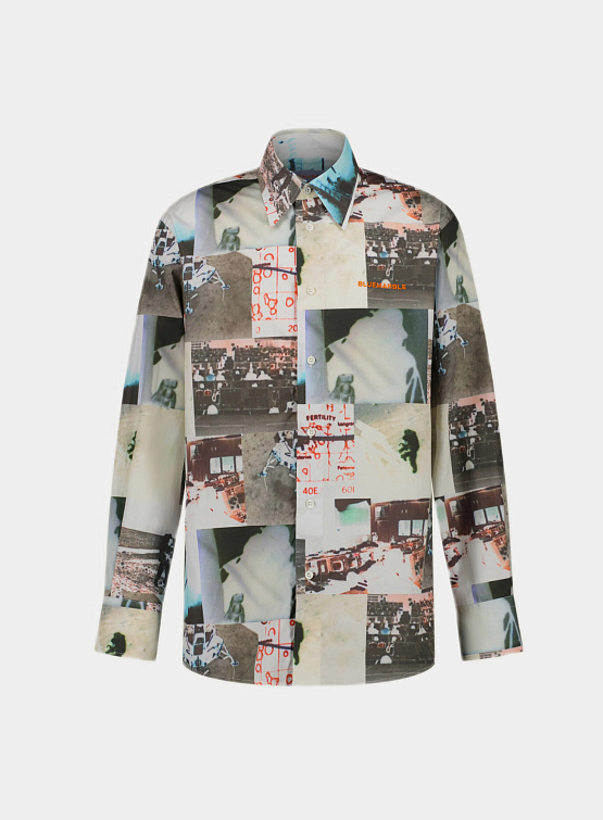 Рубашка Bluemarble Oversized Poplin Shirt With ''Space Memory"