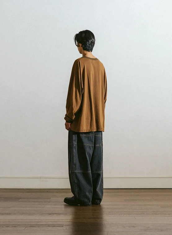 Джинсы ANGLAN Stitch Panel Denim Balloon Grey