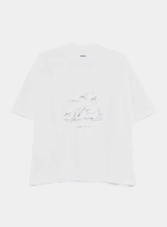 Футболка BONSAI Seasonal Logo Graphic Oversize White