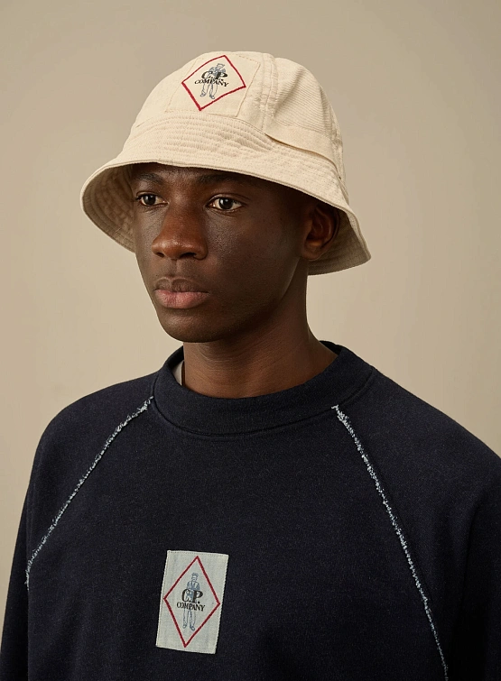 Панама C.P. Company Bull Assi Bucket Hat Greige