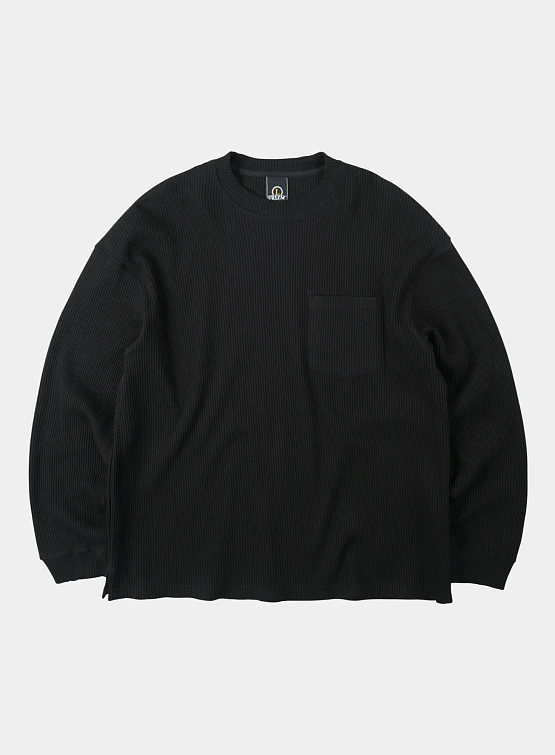 Лонгслив FrizmWORKS Oversized Waffle Pocket Black