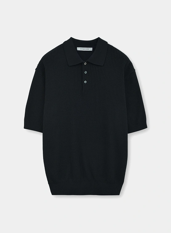 Поло BROWNYARD Knit Polo Shirt Black