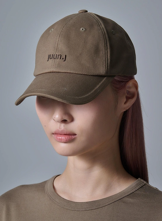 Кепка JUUN.J Cotton Ball Cap Khaki