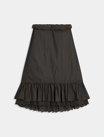 Женская юбка OPEN YY Rolled Waist Tiered Charcoal