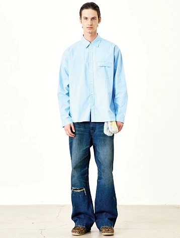 Рубашка COOR Paper Cotton Shirt Light Blue