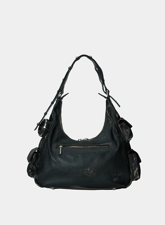 Сумка Thug Club Washed Leather Multi Pocket Black