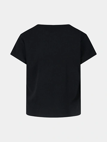 Женская футболка MM6 Maison Margiela Press Logo Black