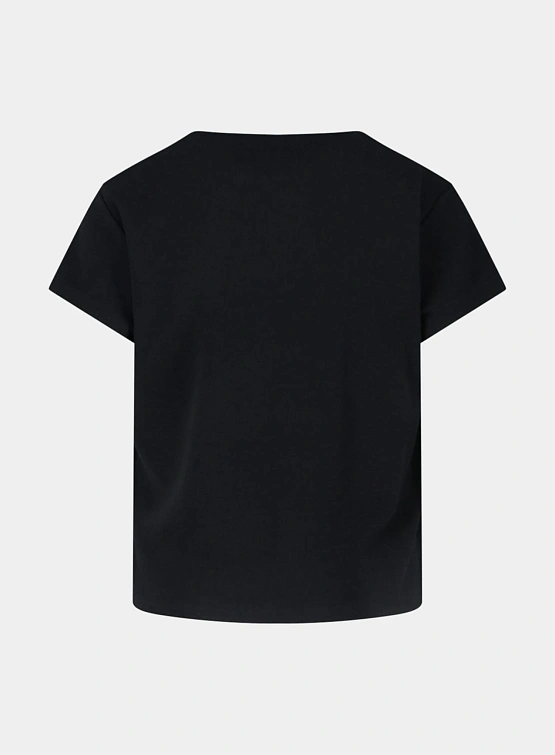 Женская футболка MM6 Maison Margiela Press Logo Black