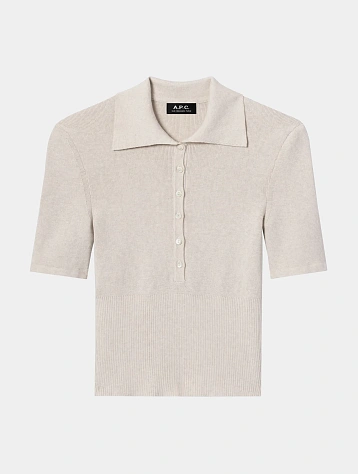 Женское поло A.P.C. Polo Joelle Ecru