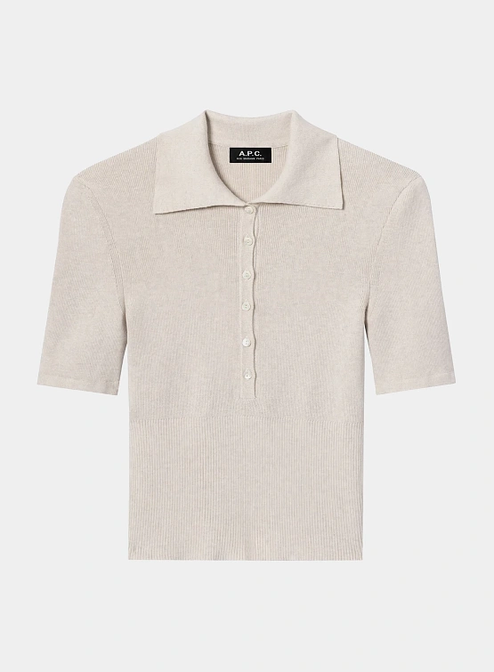 Женское поло A.P.C. Polo Joelle Ecru
