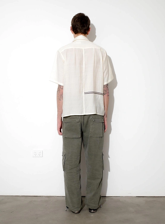 Рубашка Jungles Jungles Weave Trim Button Up Cream