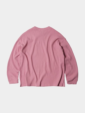Лонгслив FrizmWORKS Oversized Waffle Pink
