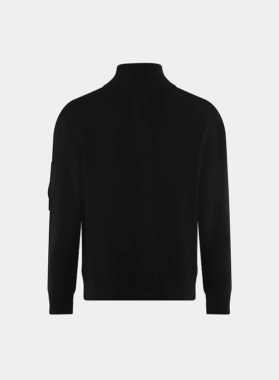 Кардиган C.P. Company Re-Wool Full Zip Lens Black