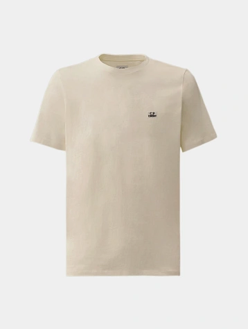 Футболка C.P. Company 30/1 Jersey Logo Patch Gauze White